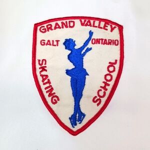Vintage 60s Grand Valley Galt Ontario Skating School Badge.